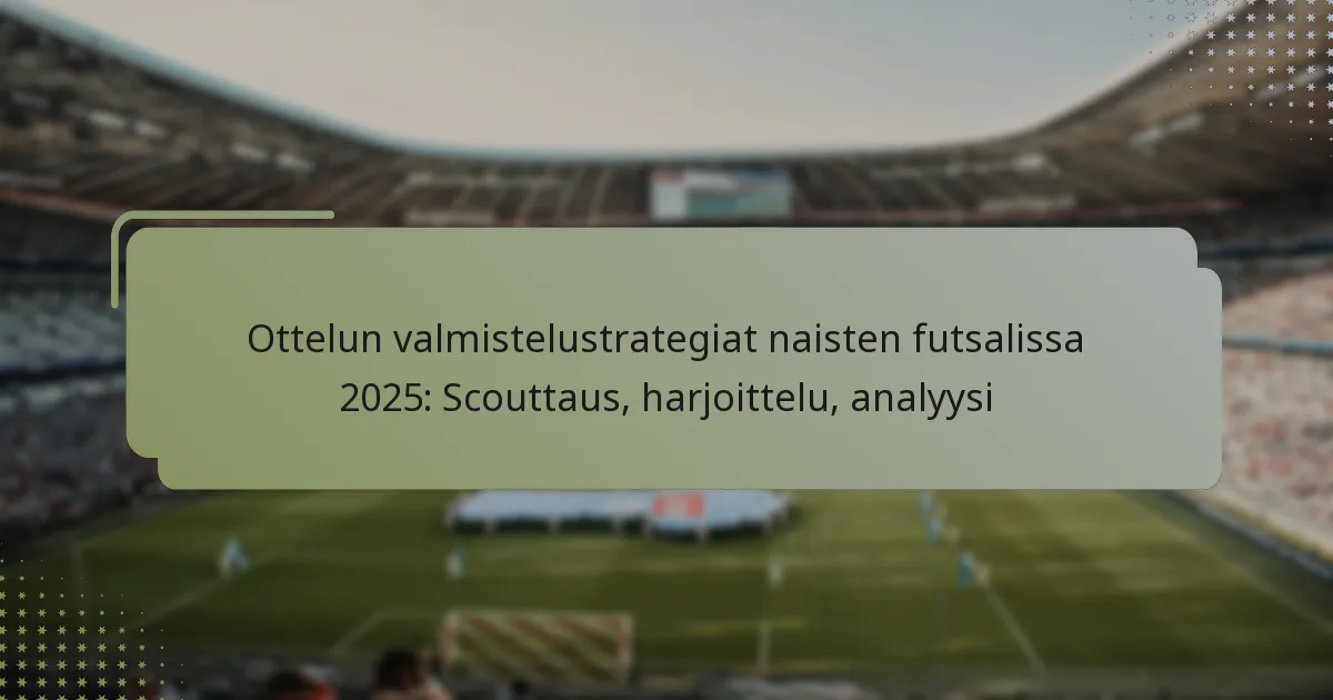 Ottelun valmistelustrategiat naisten futsalissa 2025: Scouttaus, harjoittelu, analyysi